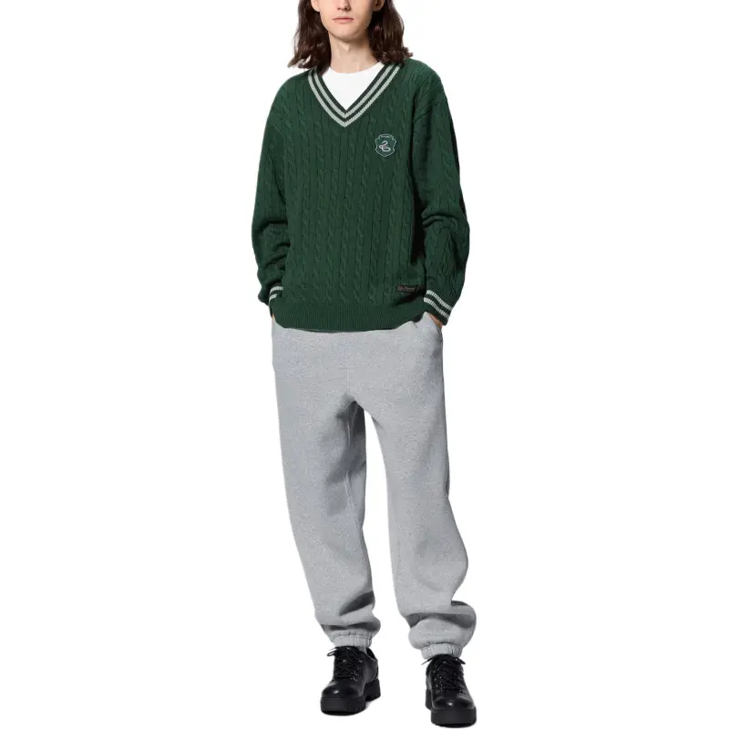 GU Harry Potter Collaboration Sweaters Men Dark Green-4