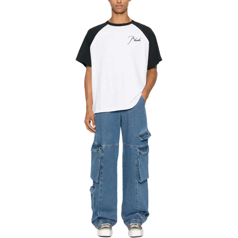RHUDE Logo Raglan T shirt-2