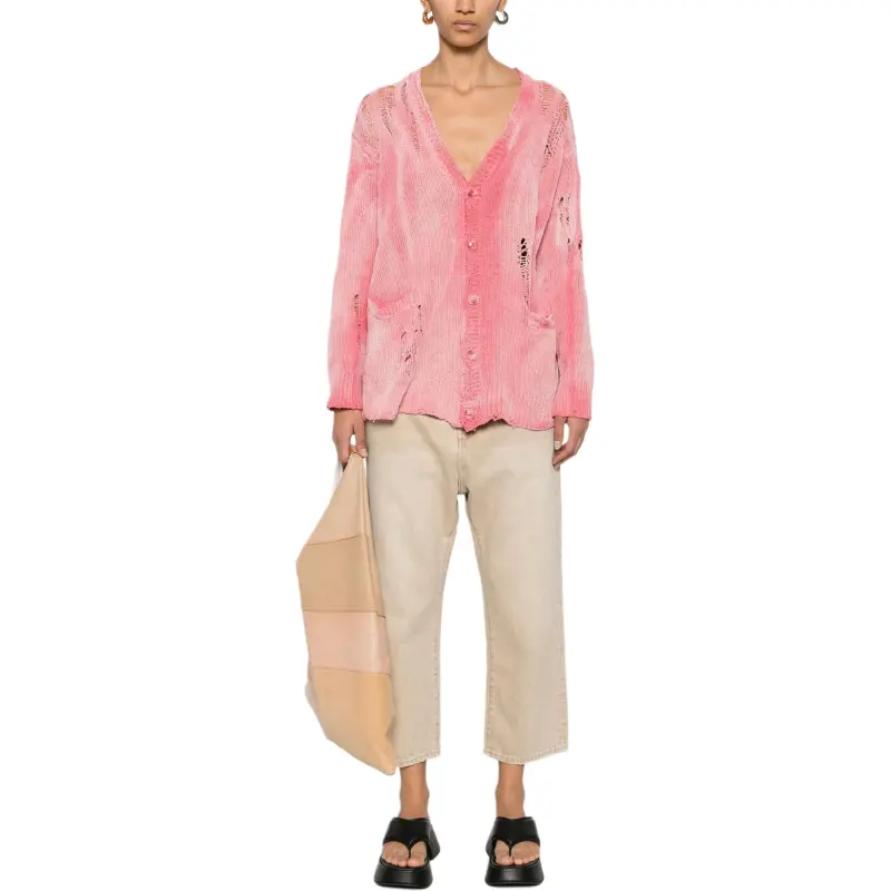 R13 Distressed Knit Cardigan-1