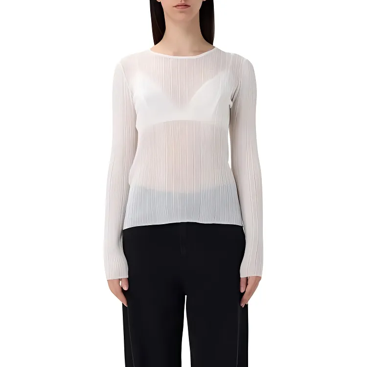 PINKO Semi Sheer Ribbed Jumper-3