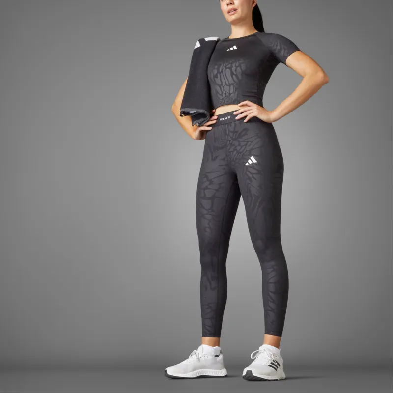 Adidas Free Shipping With AdiClub Techfit Printed Tee-3