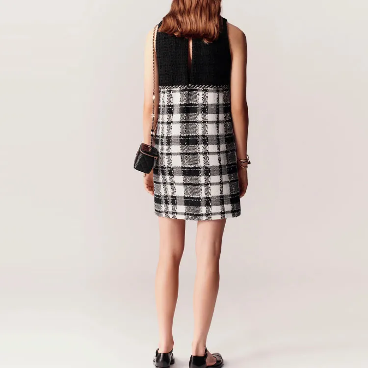 CHANEL Sleeveless Dress Women's Black-2