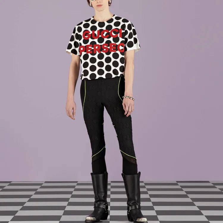 GUCCI Perseo Polka Dot Print T Shirt-3