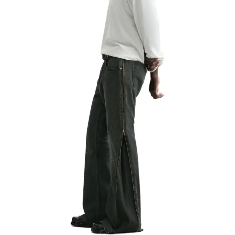 ZARA Jeans Men Black/Green-4