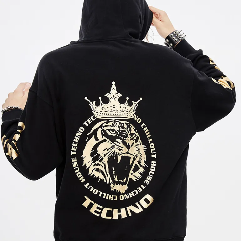 TCH Sweatshirts Unisex Black Base Gold Logo-1