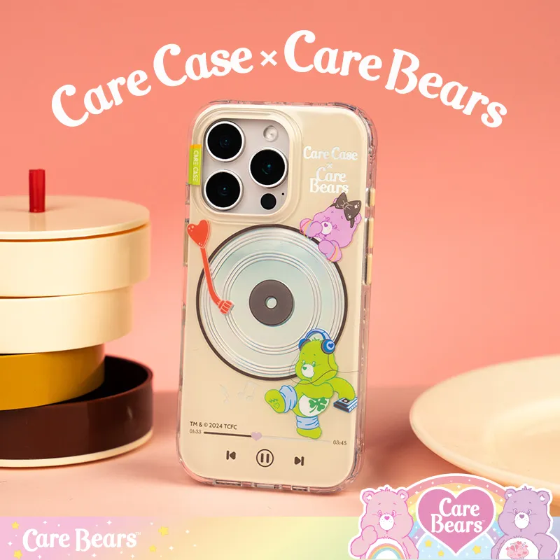 CARECASE TPU Material Care Bears Collaboration Playing Collection Phone Case Compatible With Apple 16 15 14 Pro Max-5
