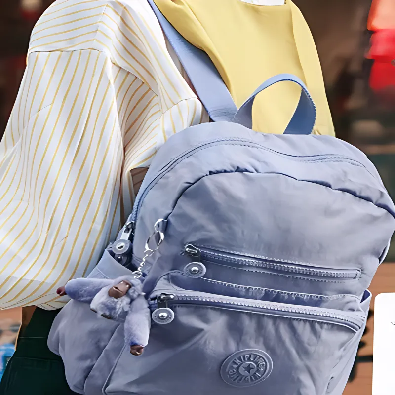 Kipling Fabric Backpack Medium Size Women's Multicolor-8