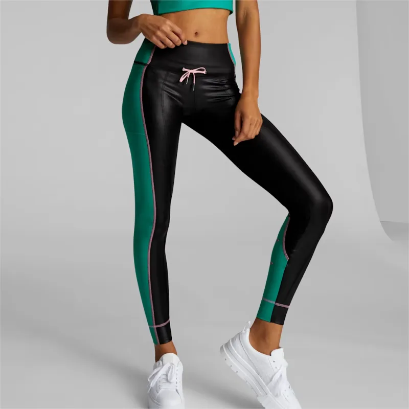 PUMA Leggings Women's Black Green-2