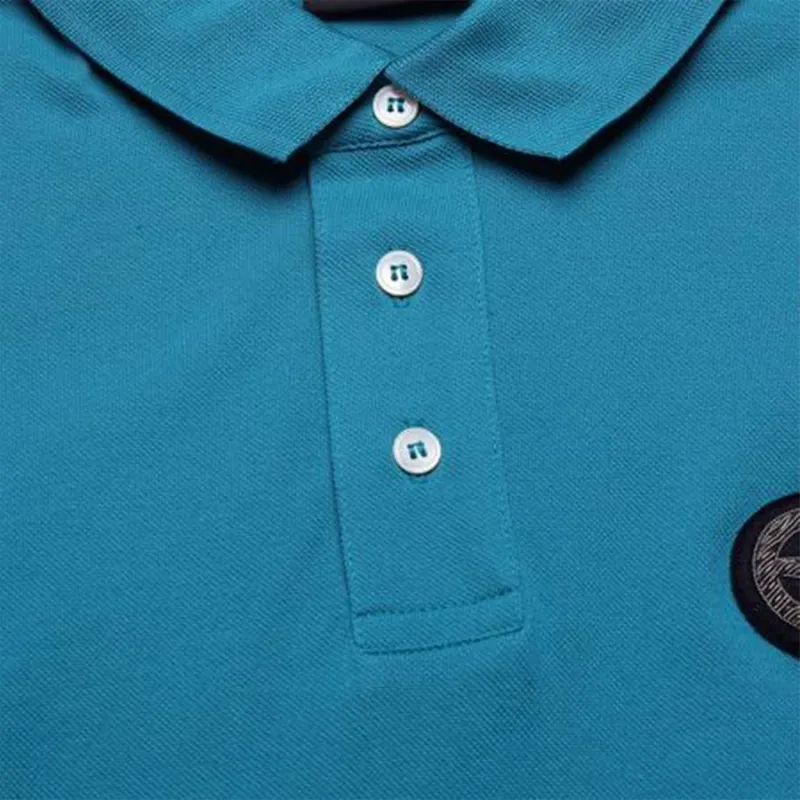 EMPORIO ARMANI Polo Shirts Men Aqua Blue-4