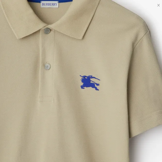 Burberry Logo Embroidered Short Sleeved Polo Shirt-6