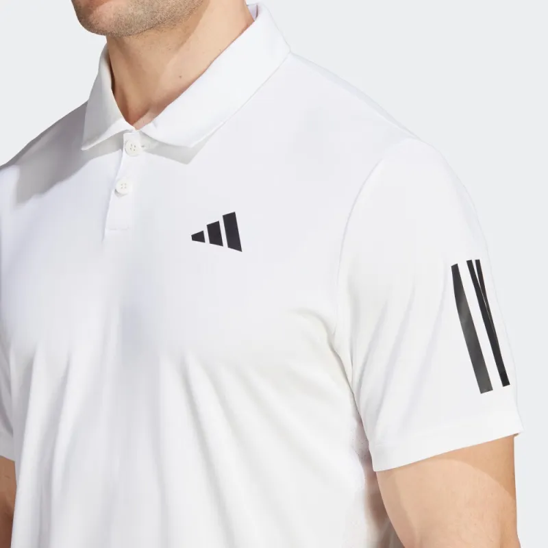 Adidas 3 Stripes Polo Shirt Men's White-3
