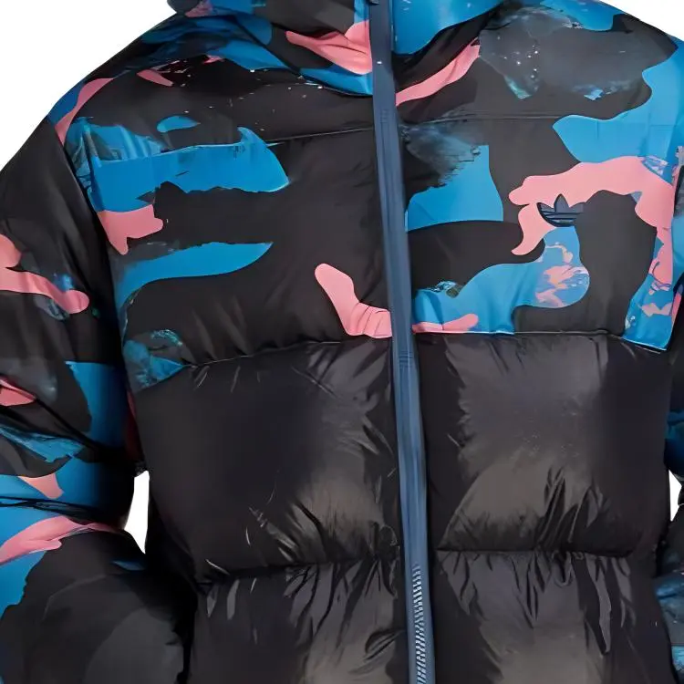 Adidas Originals Down Jacket Men's Black/Pink/Navy Blue-7
