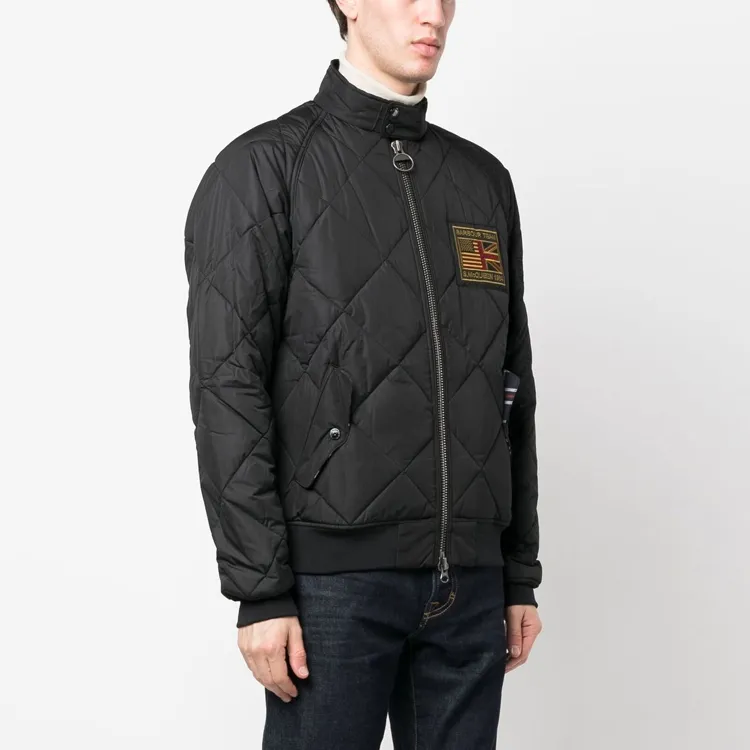 BARBOUR High Neck Zip Up Quilted Jacket-3