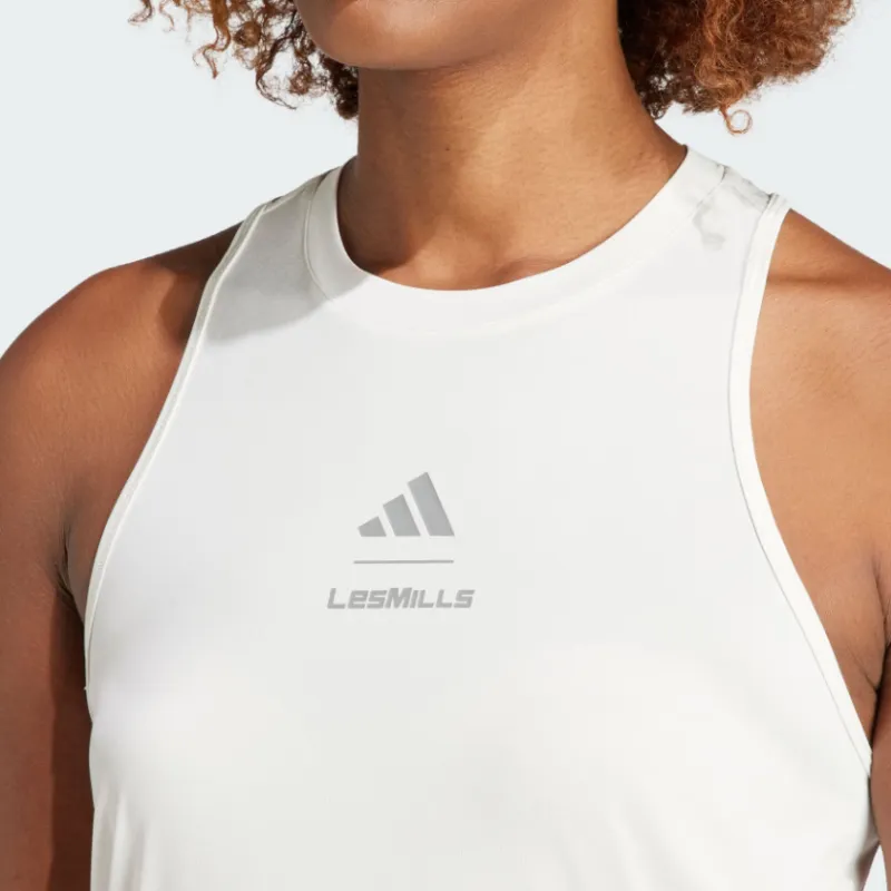 Adidas Women's Les Mills Graphic Tank Top Chalk White-4