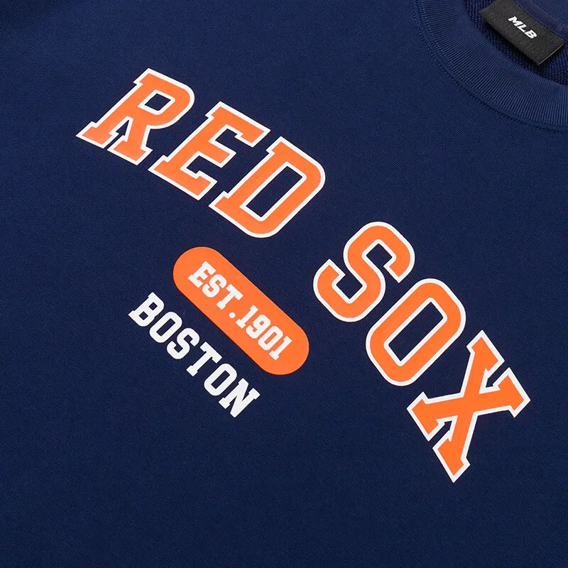 MLB Boston Red Sox Sweatshirt Unisex Marine Blue-3