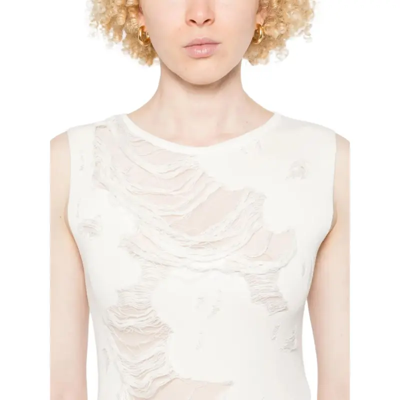 MM6 Maison Margiela Distressed Mini Dress-4