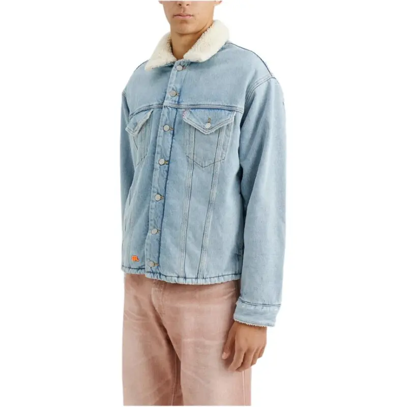 ERL X Levi's Sherpa Trucker Denim Jacket-3