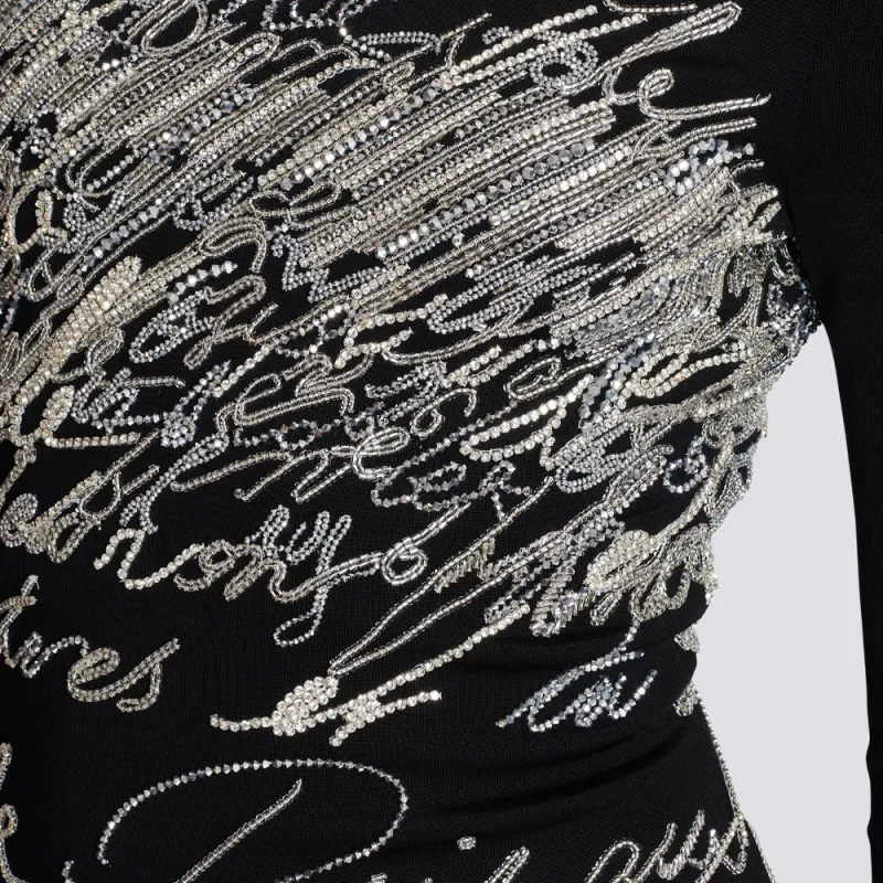 BALMAIN Rhinestone embellished Mini Dress-8