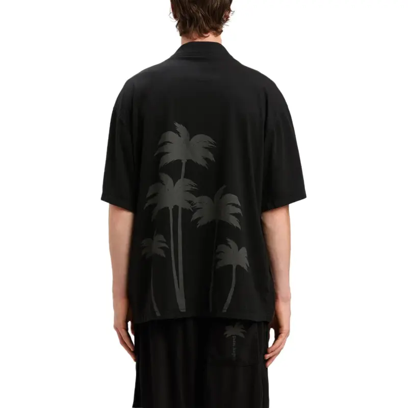 PALM ANGELS Palms Short Sleeved Bowling Shirt-4