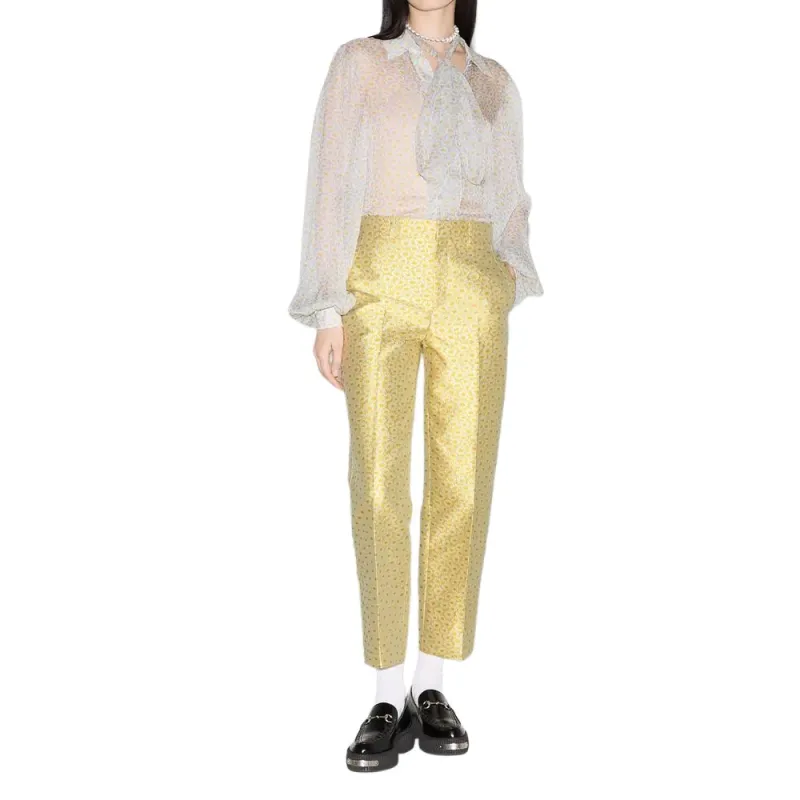 GUCCI SS25 Casual Pants Women's Yellow-1