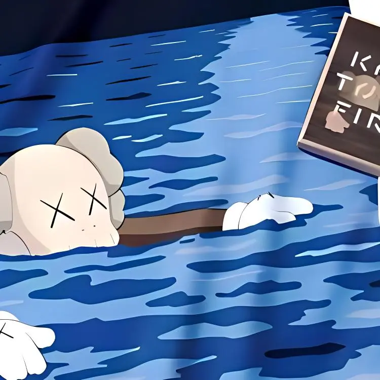 KAWS KAWS Figure Print TOKYO FIRST TIDE Tissue Blue Trend Based Products-1