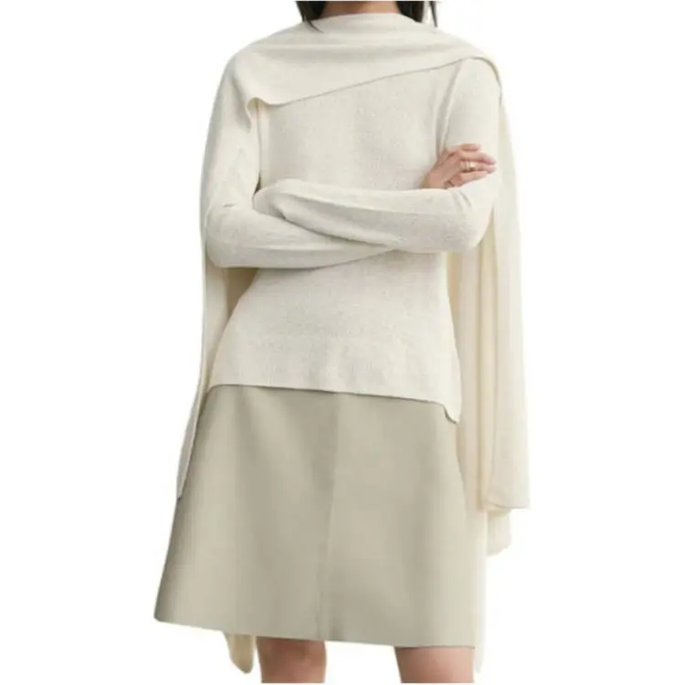 TOTEME Bouclé Cape Sweater-2