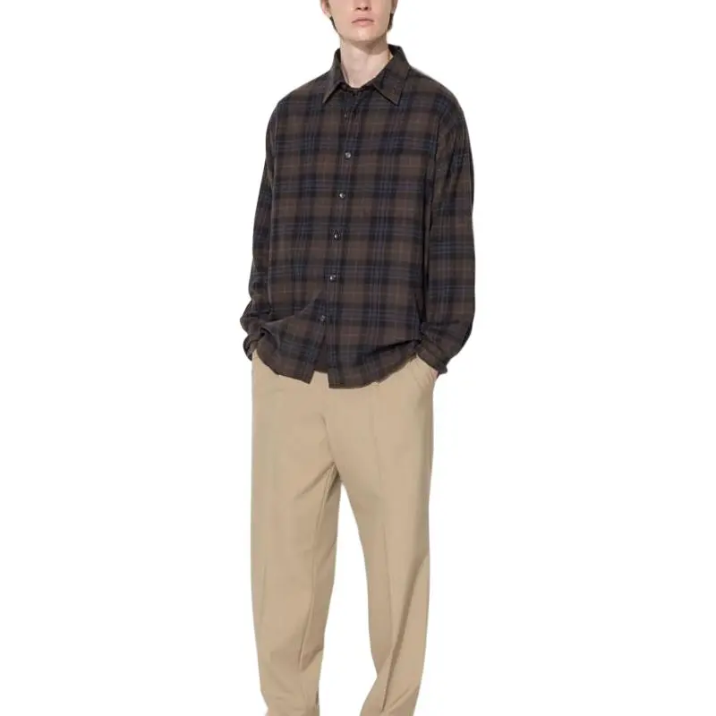 UNIQLO Shirts Men Dark Coffee-2