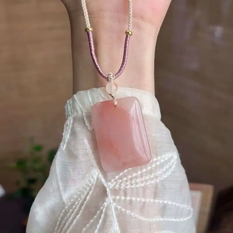 Gifts Golden Silk Jade Necklaces Unisex-7