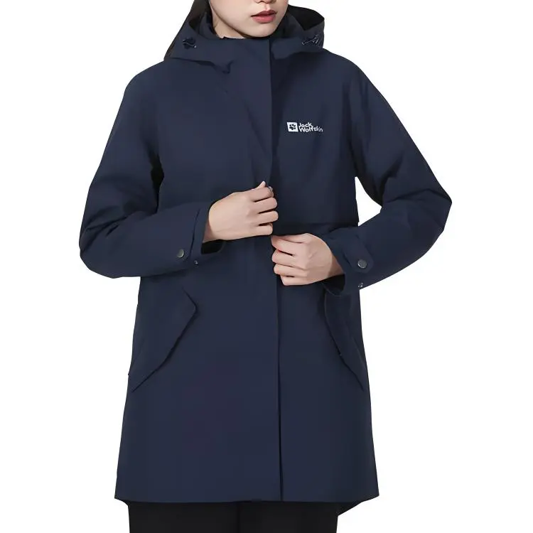 Jack Wolfskin Keep Warm From The Wind Windbreaker Jacket Women's Marine Blue-1