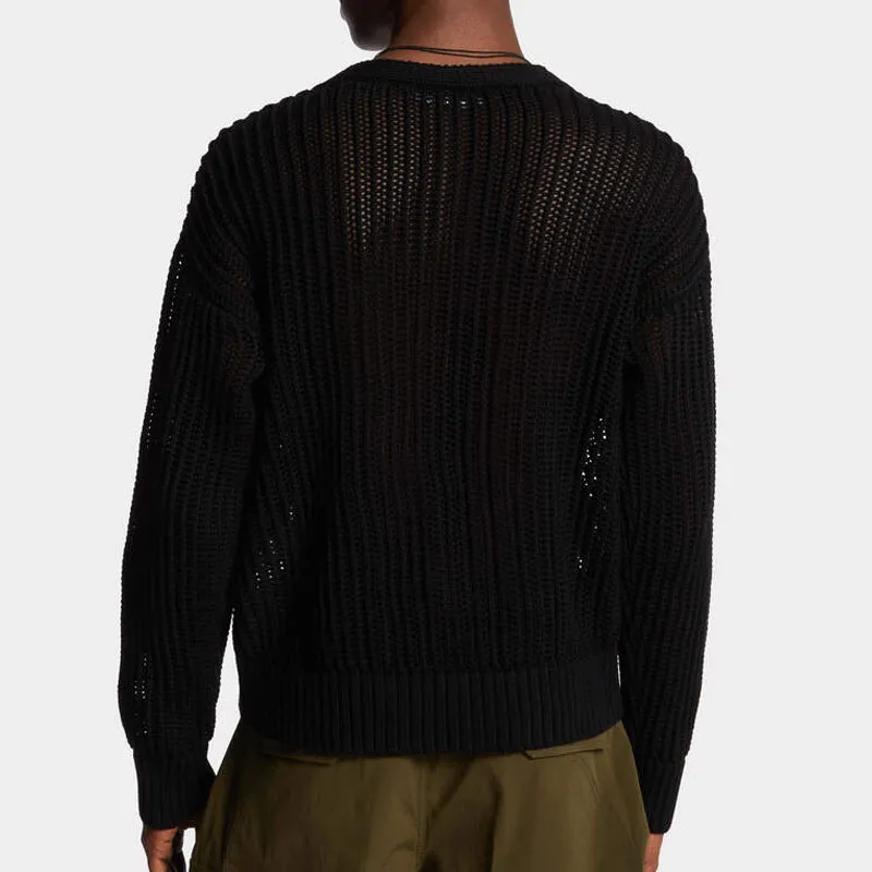 DSQUARED 2 V Neck Logo Plaque Knit Jumper-4