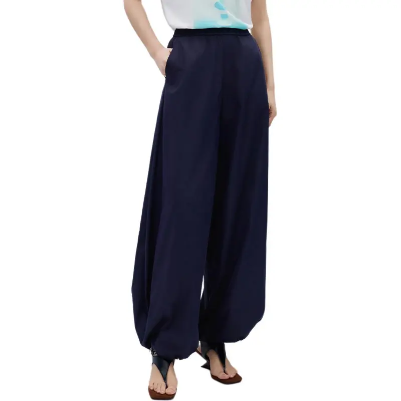 NAWEI Casual Pants Women's Navy Blue-1