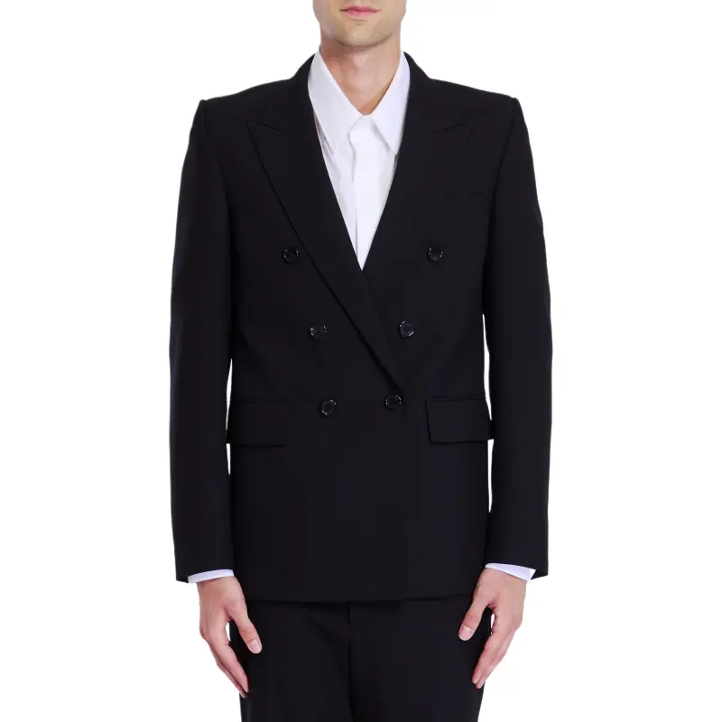 SAINT LAURENT Double Breasted Long Sleeved Jacket-2
