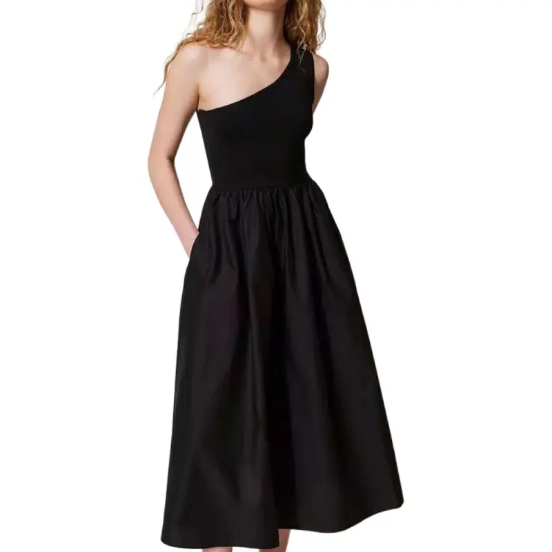 Twinset One shoulder Midi Dress-2