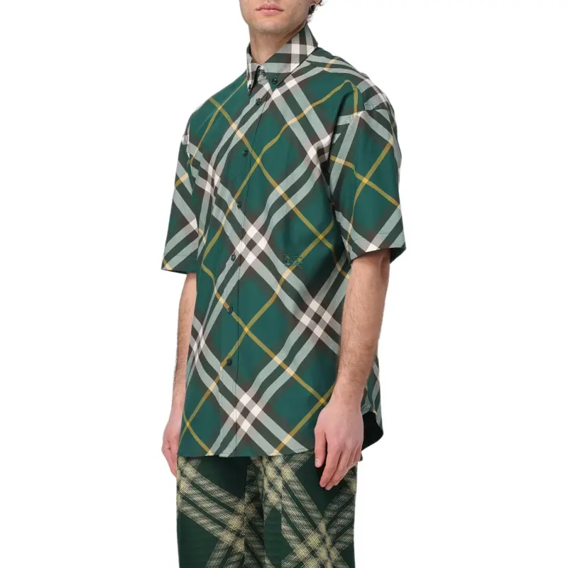 Burberry Shirts Men Green-2