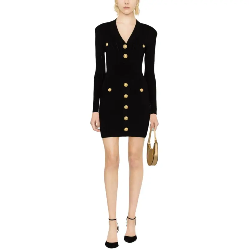BALMAIN Button embellished Knitted Minidress-2