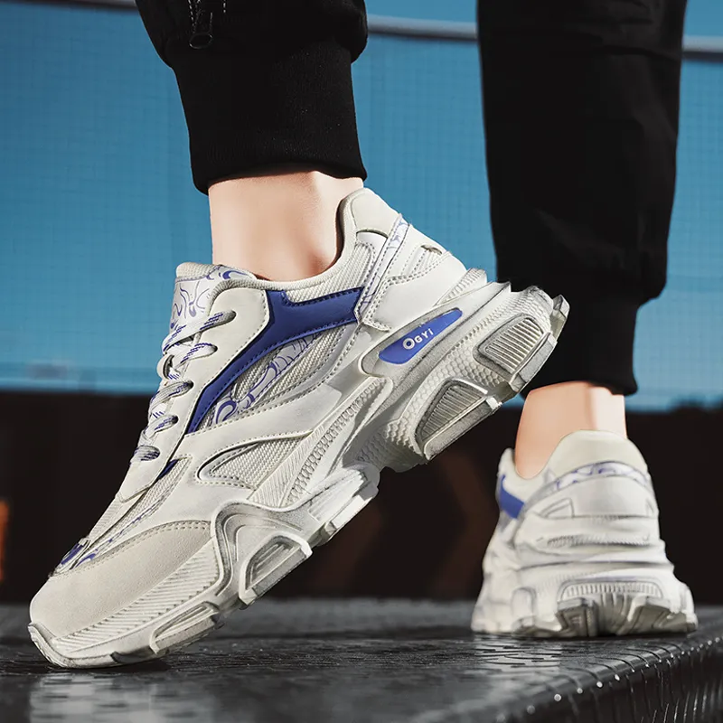 Grumpy Ram Slip Resistant Breathable Height Increasing Low Top Chunky Sneakers Men's-7