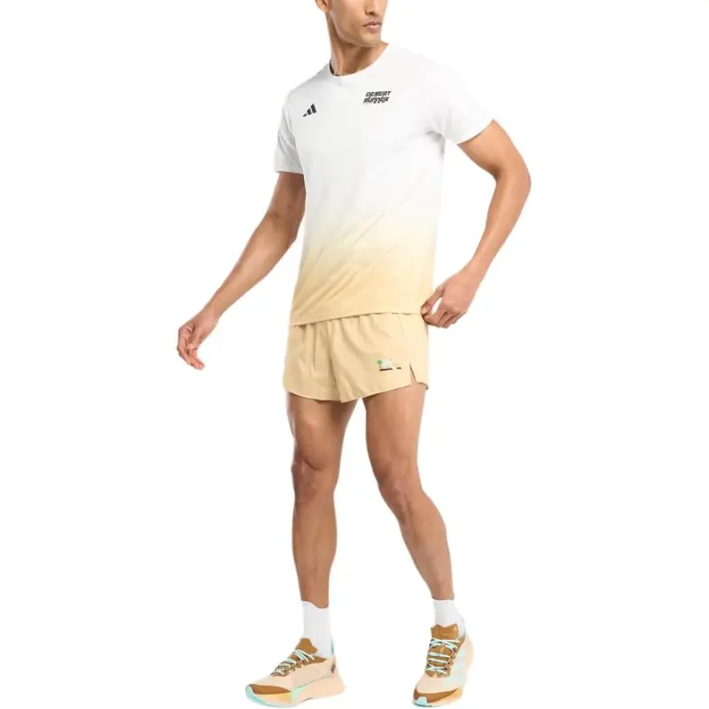 Adidas RunnerAdizero T-Shirt Men's White/Yellow-2