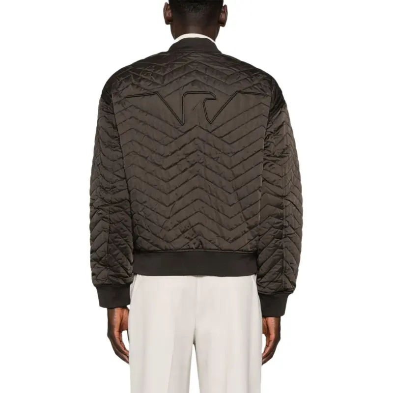 EMPORIO ARMANI Chevron Quilted Zipped Reversible Jacket-3
