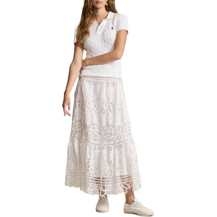Ralph Lauren Battenberg lace Midi Skirt-2