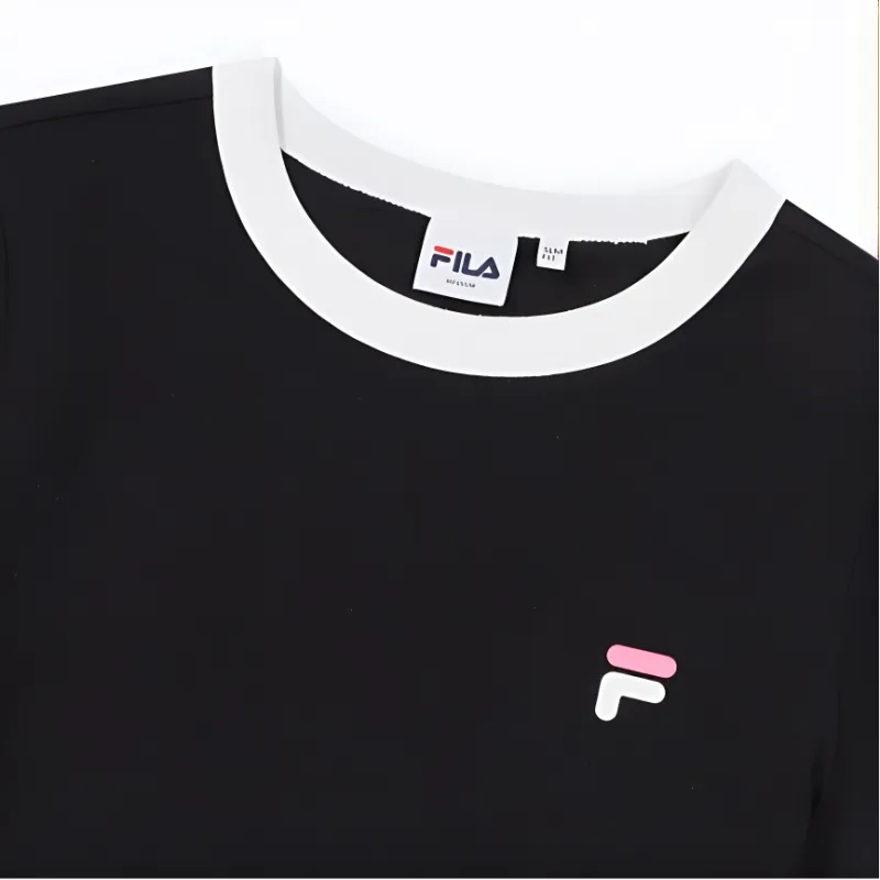 FILA Crop Tops Women's Black-4