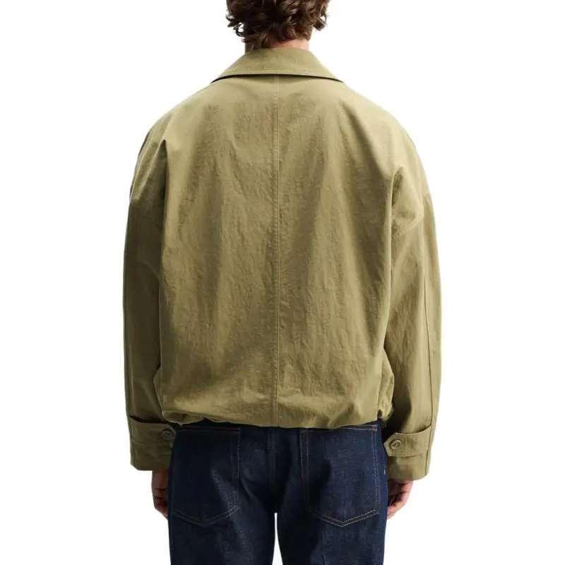 ZARA Trench Coat Men's Yellow Green-3