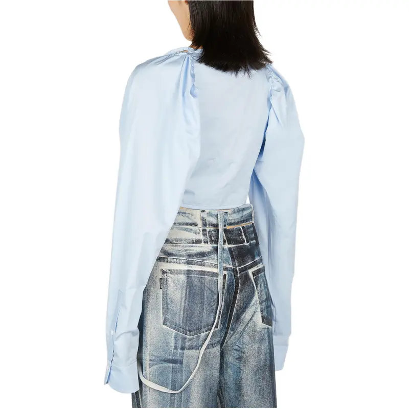 Ottolinger Cropped Button Fastened Gathered Blouse-0