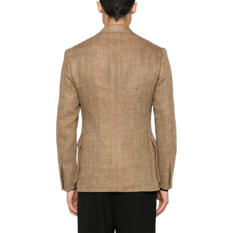 Ralph Lauren Purple Label Herringbone pattern Single breasted Blazer-2