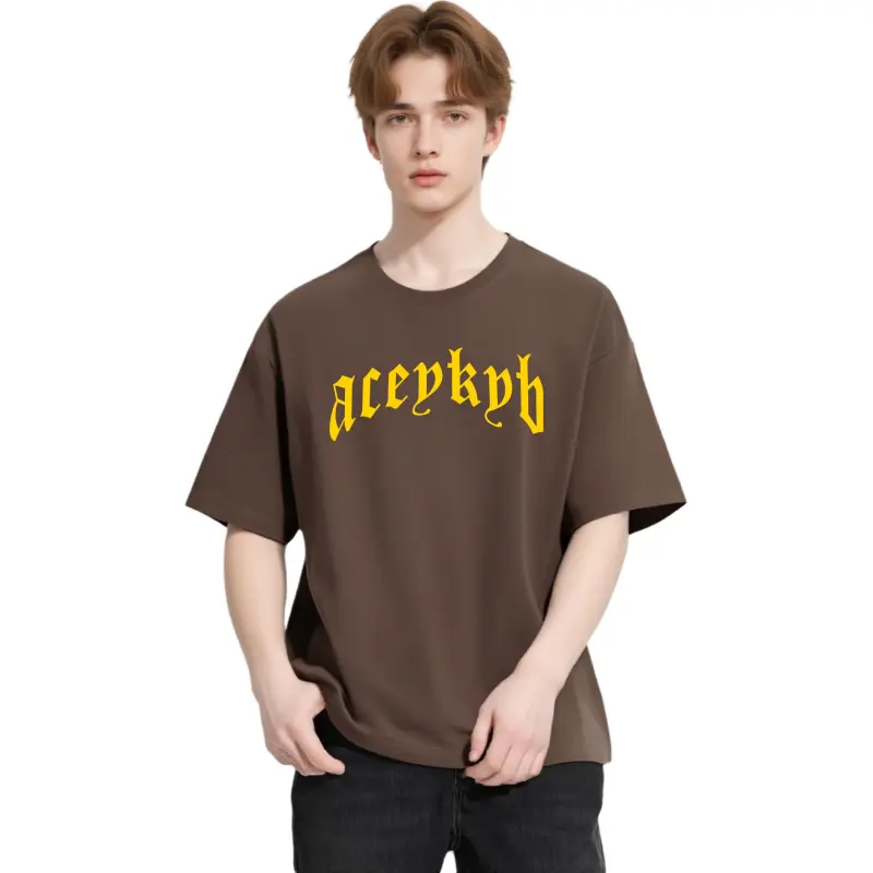 YK&YB T Shirts Unisex Brown-3