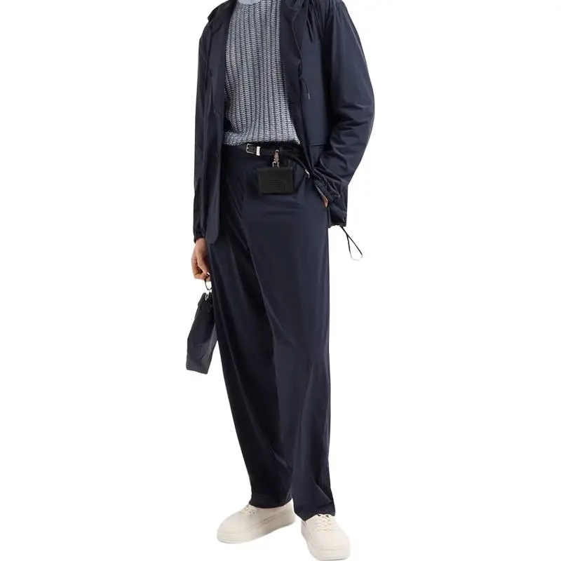 EMPORIO ARMANI Stretch Nylon Trousers With An Elasticated Back-3