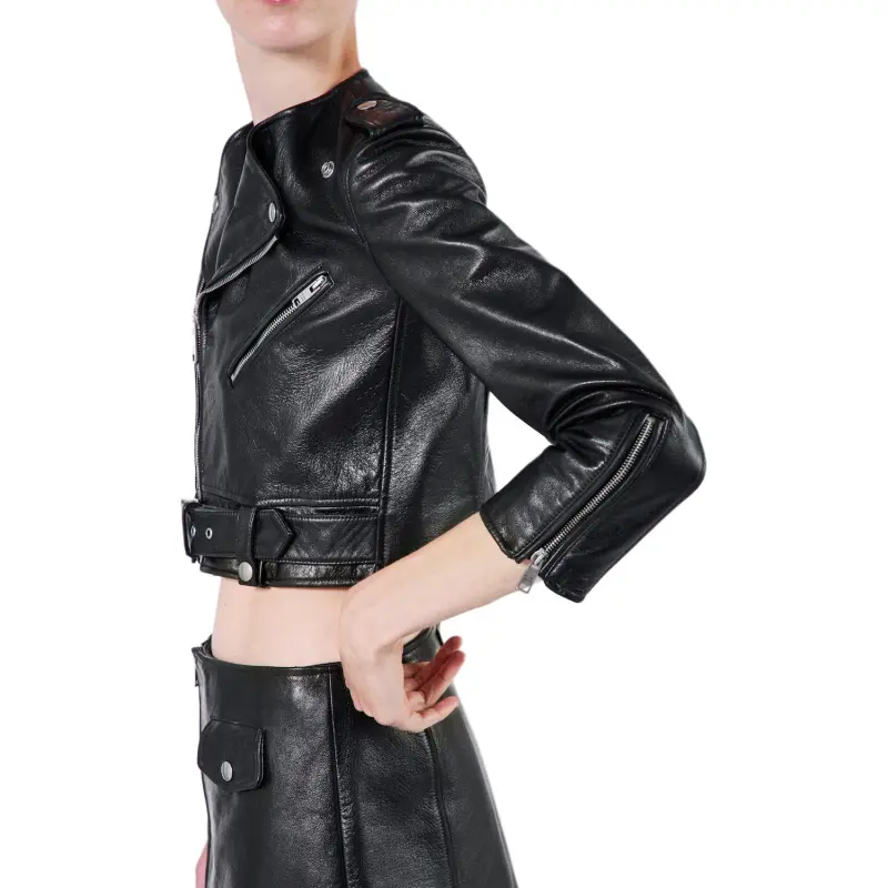 PRADA Leather Biker Jacket-4