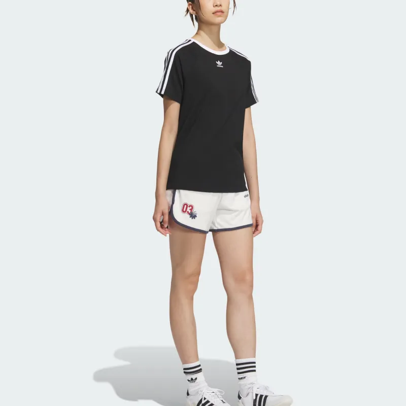 Adidas Originals RETRO CAMP GRAPHIC SHORTS Casual Shorts Women's White-1