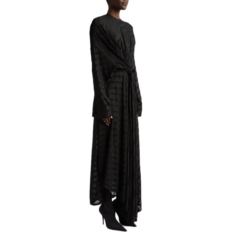Balenciaga SS23 Long-Sleeved Dresses Women's Black-5