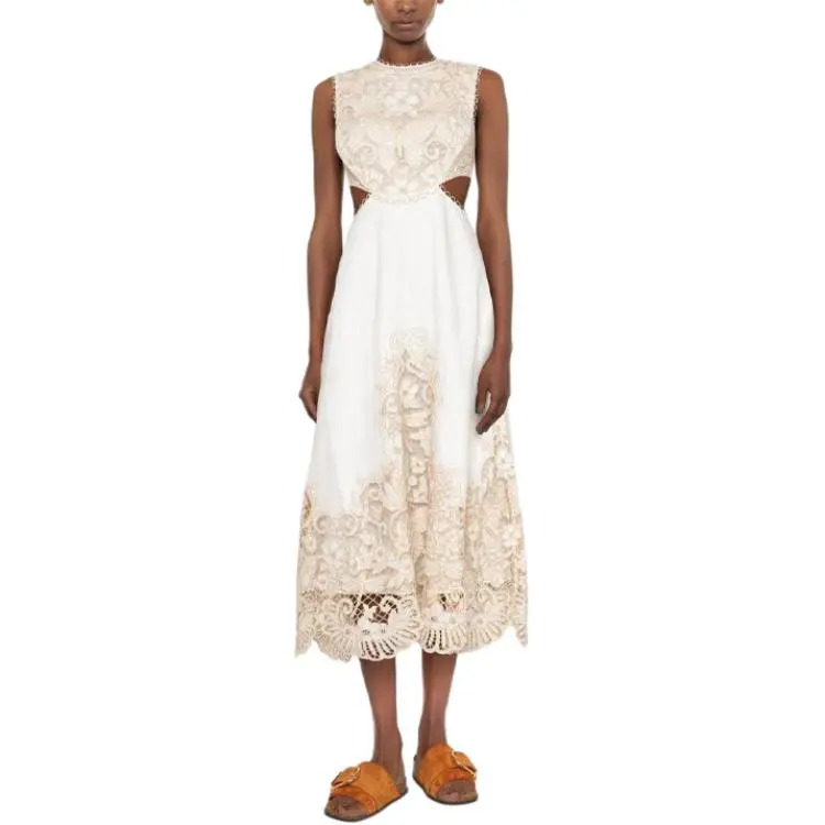Zimmermann FW22 Sleeveless Dress Women's White-2