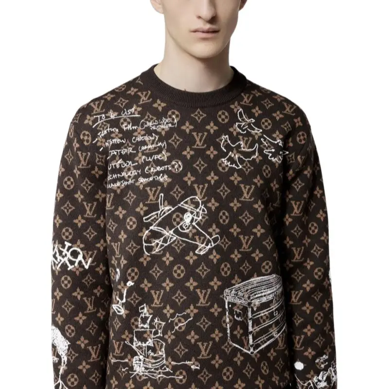 LOUIS VUITTON Sweater Men's Brown-3